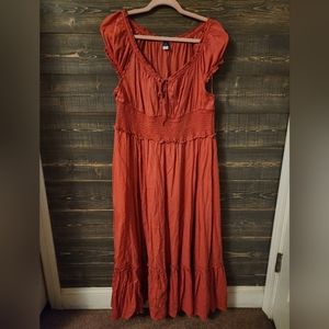 Old Navy Puff-Sleeve Midi Dress